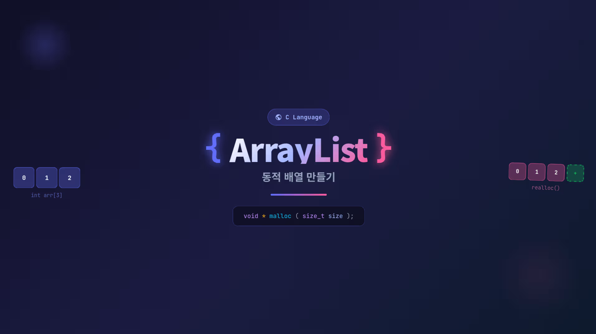 C언어로 만드는 ArrayList, 동적 배열 만들기